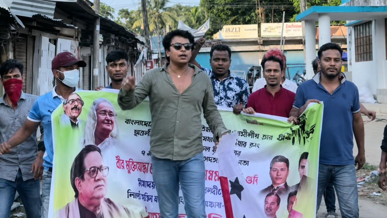বাউফলে নিষিদ্ধ ছাত্রলীগের ঝটিকা মিছিল, জনমনে আতঙ্ক - Chief TV