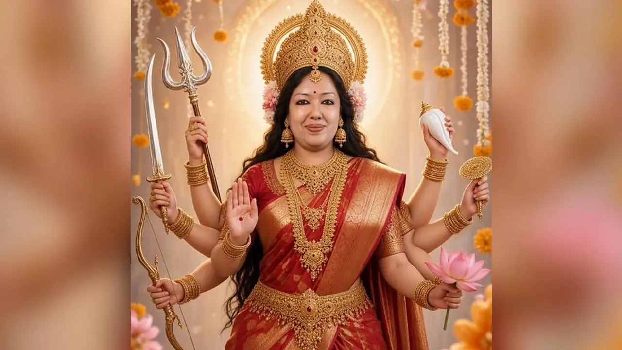 দুর্গার সাজে রুমিন ফারহানা - Chief TV