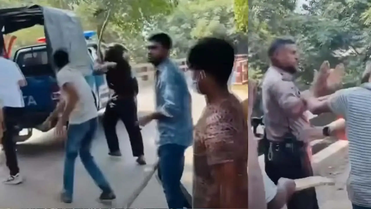 পুলিশের গাড়িতে নিষিদ্ধ ছাত্রলীগের হামলা, ২ সদস্যকে মারধর - Chief TV