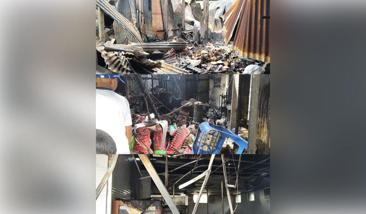 ভয়াবহ অগ্নিকাণ্ডে ৮ দোকান পুড়ে ৫০ লাখ টাকার ক্ষতি - Chief TV